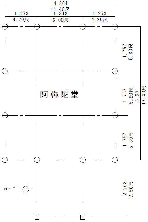 西福寺阿弥陀堂平面計画