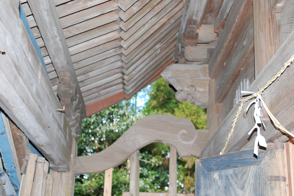 築地熊野座神社本殿向拝