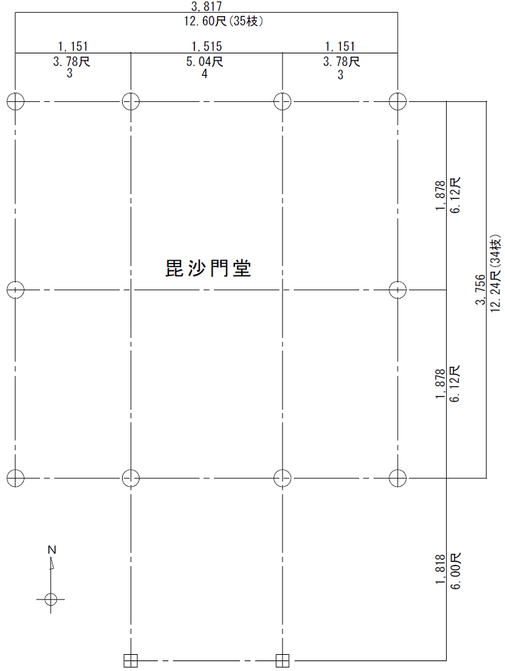 正伝寺阿弥陀堂平面計画