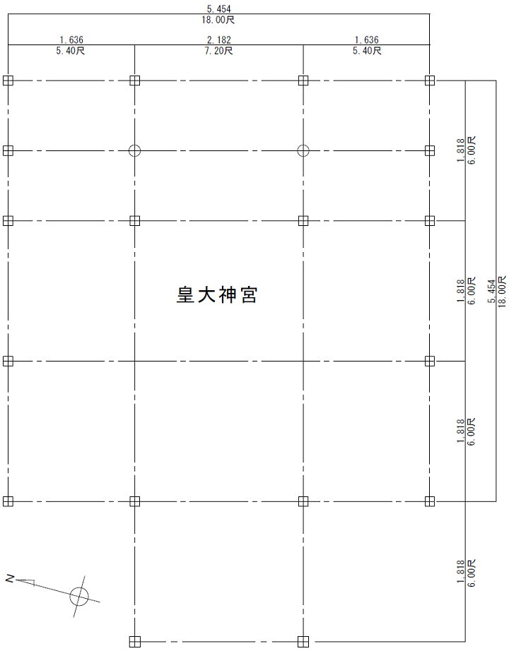 皇大神宮本殿平面計画