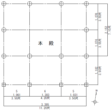 白鳥神社本殿平面計画