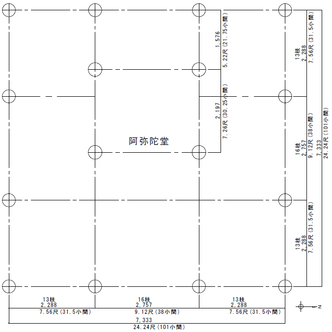 明導寺阿弥陀堂平面計画