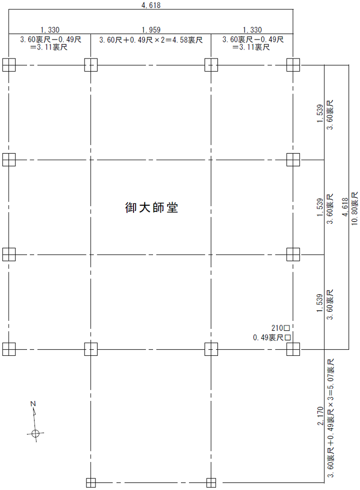 下里御大師堂平面計画