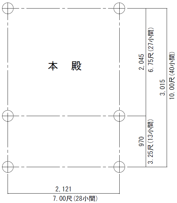 東俣阿蘇神社本殿平面計画